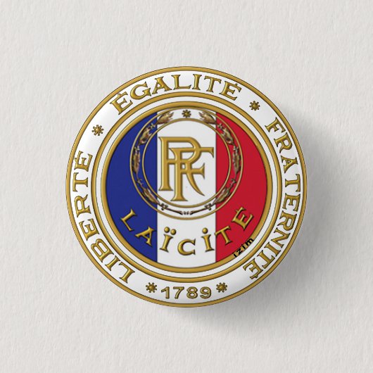Badge rond Républicain laïc Ronde Button 3,2 Cm (Voorkant)