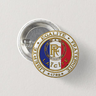 Badge rond Républicain laïc Ronde Button 3,2 Cm
