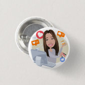 Badge Ronde Button 3,2 Cm (Voorkant /achterkant)