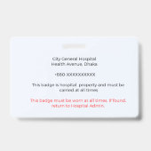 Badge Sécurité|Custom Nurse|Healthcare|Hosp ID (Achterkant)