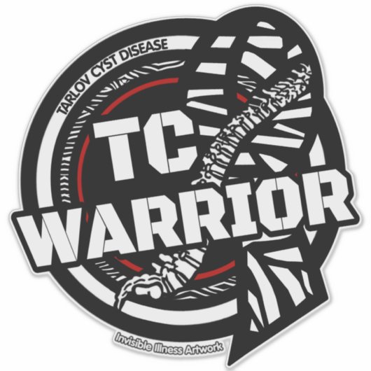 Badge...Tarlov Cyst Sticker (Voorkant)