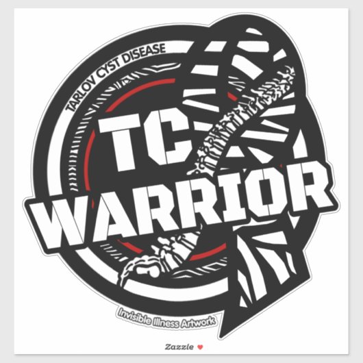 Badge...Tarlov Cyst Sticker (Vel)