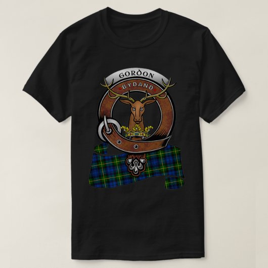 Badge Tartan Scottish Clan amp Gordon T-shirt (Design voorkant)