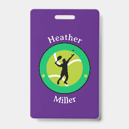 Badge - Tennisspeler - Gepersonaliseerd - Naam toe