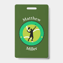 Badge - Tennisspeler - Gepersonaliseerd - Naam toe