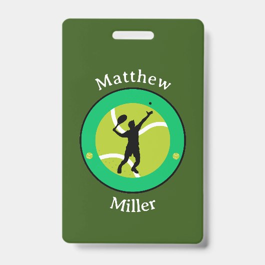 Badge - Tennisspeler - Gepersonaliseerd - Naam toe (Voorzijde)