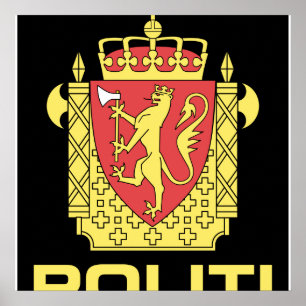Badge the Noorse Politiedienst, Noorwegen Poster
