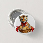 Badge: tijgerwelp ronde button 3,2 cm (Voorkant /achterkant)