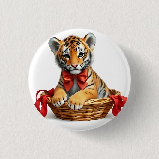Badge: tijgerwelp ronde button 3,2 cm (Voorkant)
