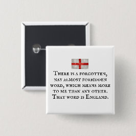 Badge - Union Jack vlag met patriottische slogan 1 Vierkante Button 5,1 Cm