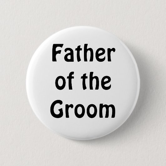 Badge - Vader van de Groom Ronde Button 5,7 Cm (Voorkant)