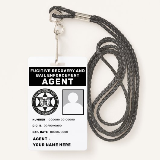BADGE VAN AGENT VOOR VLUCHTEND HERSTEL EN BORG-HAN (Voorkant met draagriem)