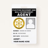 BADGE VAN AGENT VOOR VLUCHTEND HERSTEL EN BORG-HAN (Achterkant)