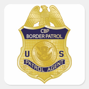 Badge van de Amerikaanse grenspatrouille immigrati Vierkante Sticker