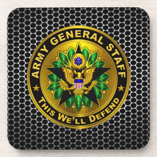 Badge van de Generale Staf van het Leger Bier Onderzetter (Voorkant)
