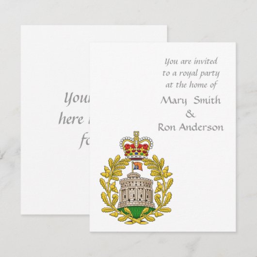 Badge van het Huis van Windsor Kaart (Voorkant / Achterkant)