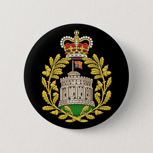 Badge van het Huis van Windsor Ronde Button 5,7 Cm (Voorkant)