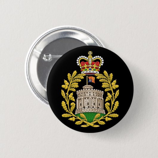 Badge van het Huis van Windsor Ronde Button 5,7 Cm (Voorkant /achterkant)