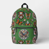 Badge verzamelaar - Butterfly Bedrukte Rugzak (Voorkant)