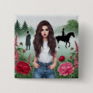 badge vierkante button 5,1 cm