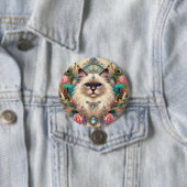 Badge Vinage Ragdoll Cat Art Ronde Button 7,6 Cm (In situ)