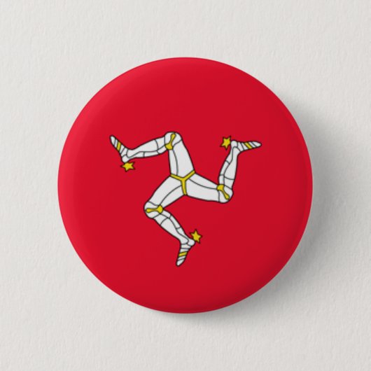 Badge - Vlag, eiland Man Ronde Button 5,7 Cm (Voorkant)