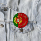 Badge vlag eu falo português ronde button 7,6 cm (In situ)