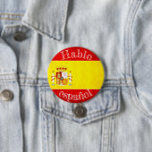 Badge vlag hablo español ronde button 7,6 cm (In situ)
