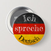 Badge vlag ich spreche Deutsch Ronde Button 7,6 Cm (Voorkant /achterkant)