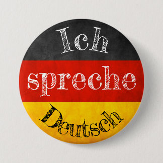 Badge vlag ich spreche Deutsch Ronde Button 7,6 Cm