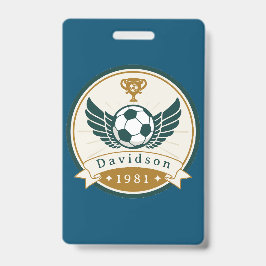 Badge - Voetbal Football - Gepersonaliseerd - Naam