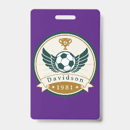 Badge - Voetbal Football - Gepersonaliseerd - Naam