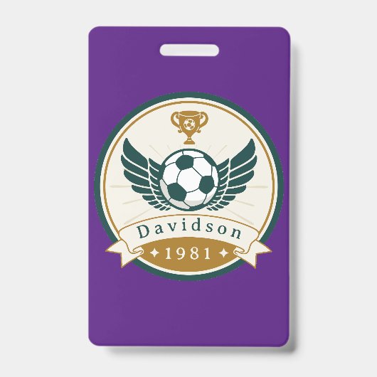 Badge - Voetbal - Persoonlijk - Voeg naam toe (Voorzijde)