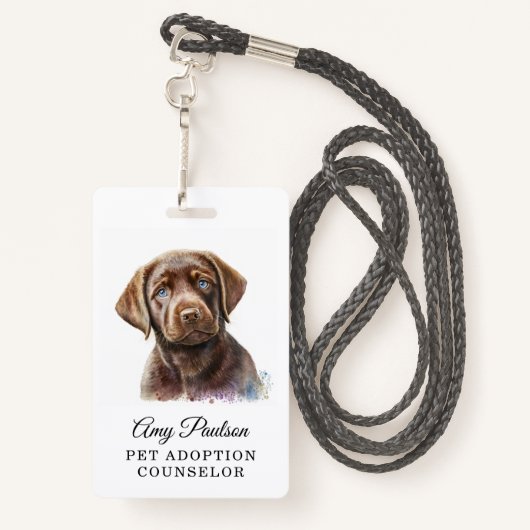 Badge voor adoptiebegeleider (Achterkant met draagriem)