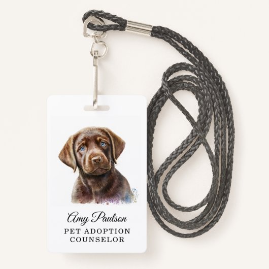 Badge voor adoptiebegeleider (Voorkant met draagriem)