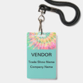 Badge voor beursleverancier (Voorzijde met lanyard)