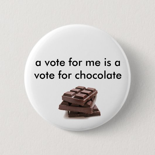 badge voor chocolade ronde button 5,7 cm (Voorkant)