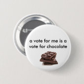 badge voor chocolade ronde button 5,7 cm (Voorkant /achterkant)