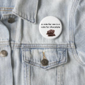 badge voor chocolade ronde button 5,7 cm (In situ)
