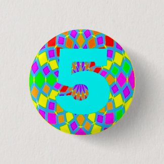 Badge: Voor de 5e verjaardag Ronde Button 3,2 Cm