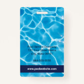 Badge voor de naam van de pooltechnicus | pool ser (Achterkant)