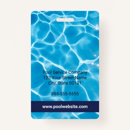 Badge voor de naam van de pooltechnicus | pool ser (Achterkant)