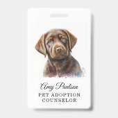 Badge voor Dierenadoptieadviseur (Achterkant)