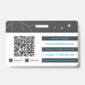 Badge voor evenementen en conferenties (Achterkant)