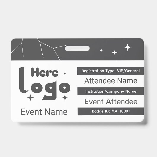 Badge voor evenementen en conferenties (Voorzijde)
