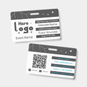 Badge voor evenementen en conferenties (Voor- en achterkant)