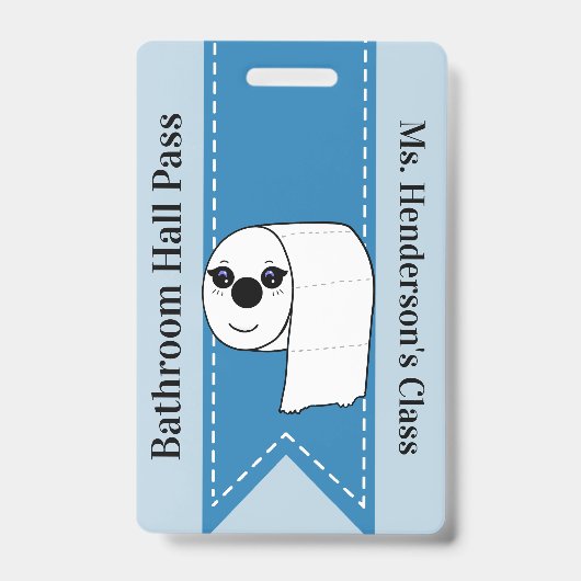 Badge voor leraren school toilet halpas (Voorzijde)