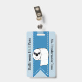 Badge voor leraren school toilet halpas (Achterkant met clip)