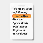 Badge voor Ondersteuning Slechthorenden (Achterkant)