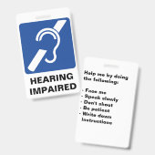 Badge voor Ondersteuning van Mensen met een Gehoor (Voor- en achterkant)